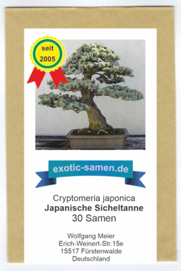 Bonsai - Cryptomeria japonica - Japanische Sicheltanne (30 Samen)