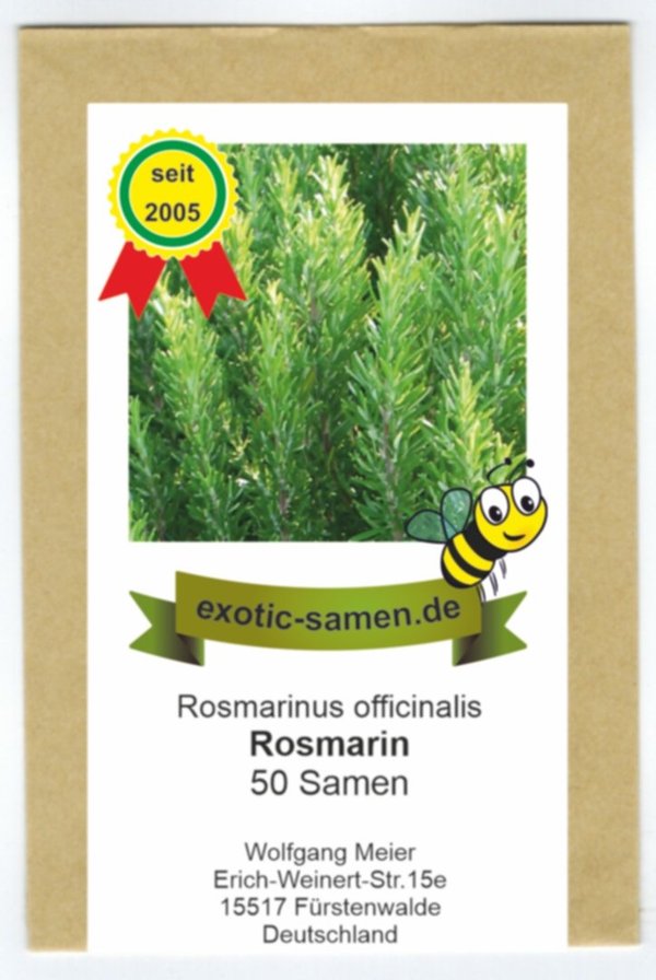 Rosmarin - Bienenweide - Rosmarinus officinalis - 50 Samen