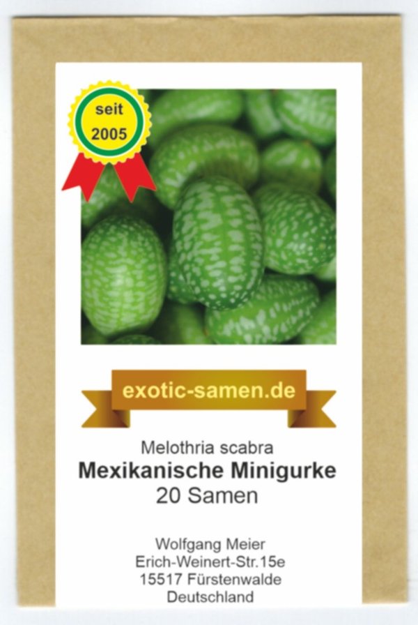 Mexikanische Minigurke - Melothria scabra - sehr ertragreich - 20 Samen
