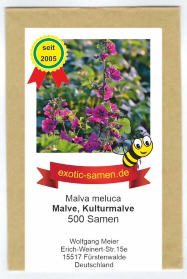 Kulturmalve - Malva meluca - unübertroffene Hummel- und Bienenweide - 500 Samen