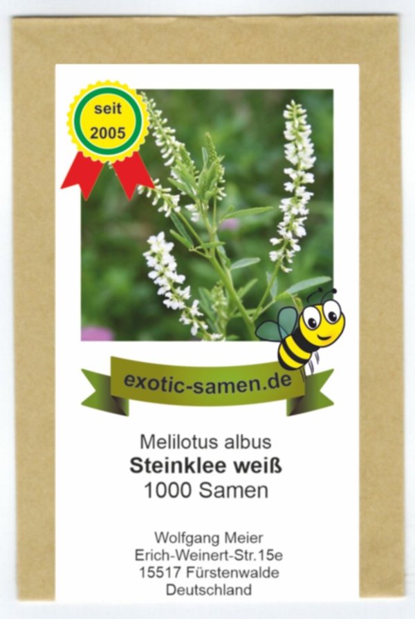Weißer Steinklee - Melilotus albus - Gewürz- und Arzneipflanze - Bienenweide - 1000 Samen