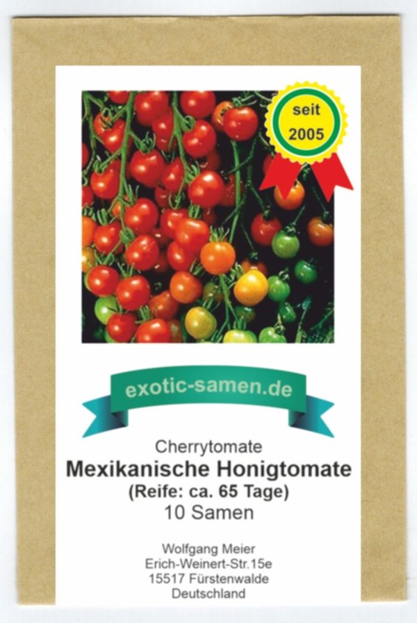 Mexikanische Honigtomate - Cherrytomate - sehr ertragreich - toller Geschmack - 10 Samen