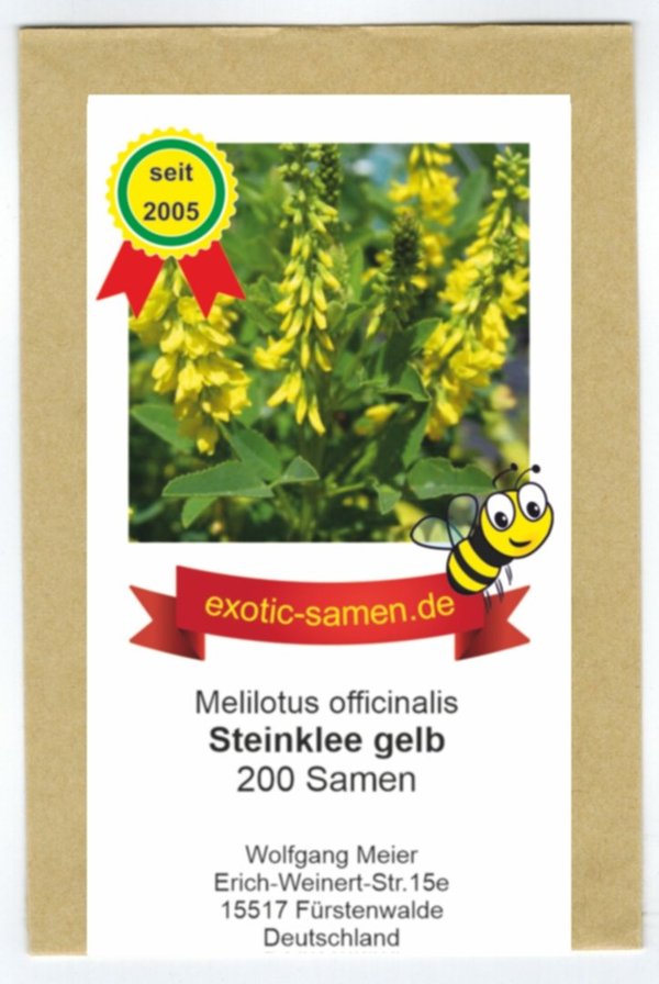 Gelber (echter) Steinklee - Melilotus officinalis - Zier- / Arzneipflanze - Bienenweide - 200 Samen