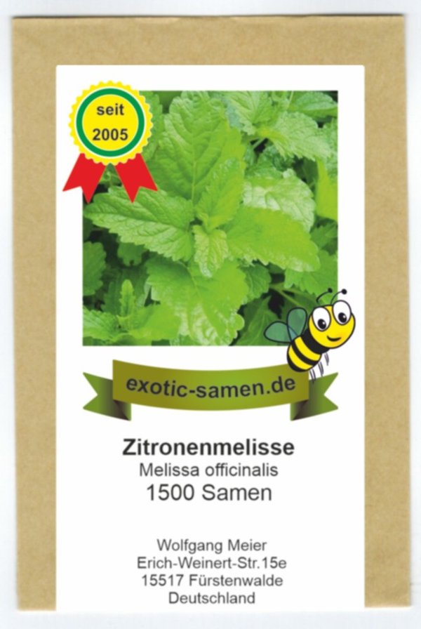 Zitronenmelisse - Melisse - Melissa officinalis - Bienenweide - 1500 Samen