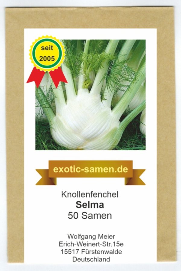 Knollenfenchel, Gemüsefenchel - Selma - Foeniculum vulgare Mill. var. azoricum - 50 Samen