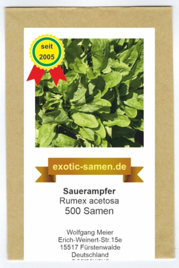 Sauerampfer - Rumex acetosa - Heil- und Arzneipflanze - Salatpflanze - 500 Samen