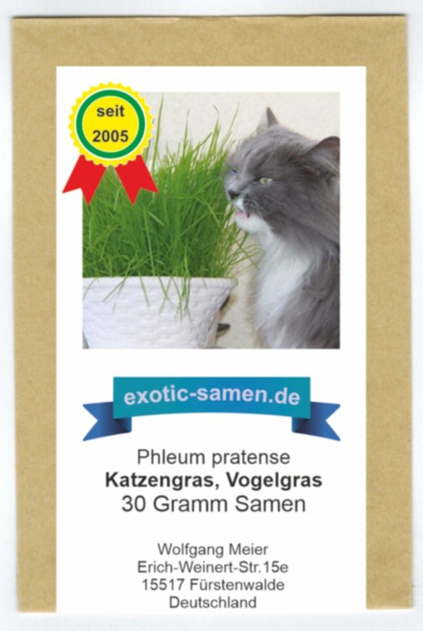 Katzengras, Vogelgras -Phleum pratense - 30 Gramm (mindestens 20.000 Samen)