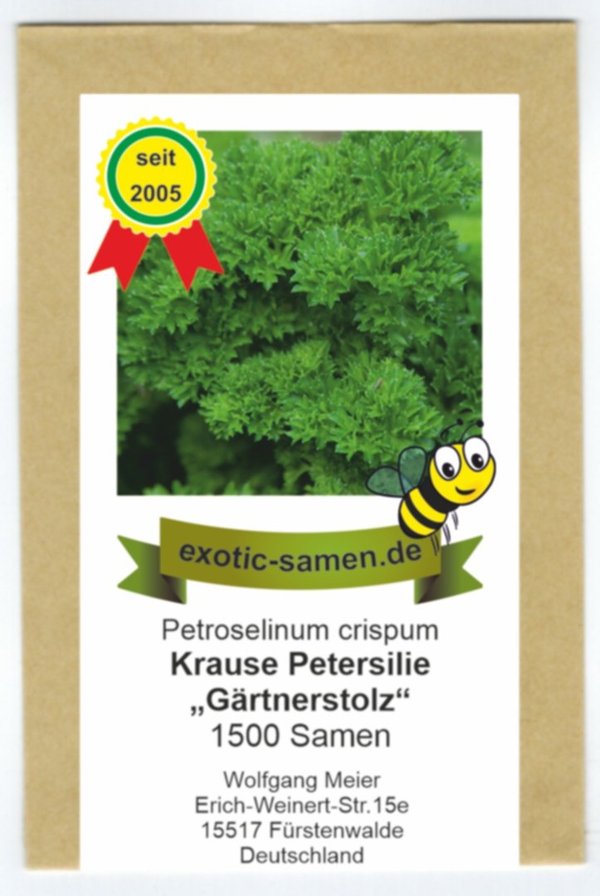 Petersilie kraus - Bienenweide - Gärtnerstolz - Petroselinum - 1500 Samen