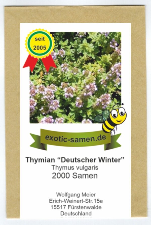 Garten-Thymian"Deutscher Winter" - Thymus vulgaris - 2000 Samen