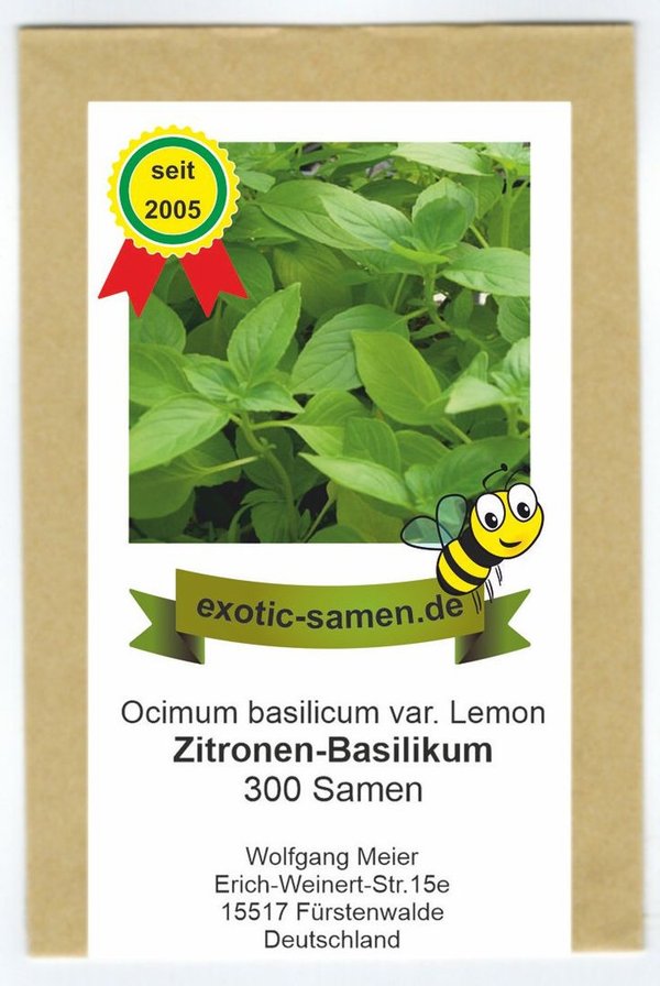 Ocimum basilicum lemon - Zitronen-Basilikum - 300 Samen