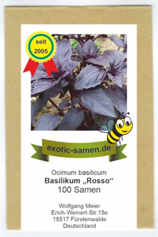 Ocimum basilicum - Basilikum "Rosso" - 100 Samen