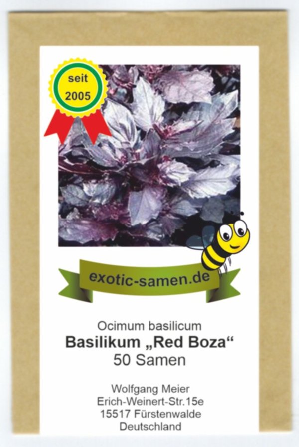 Ocimum basilicum - Basilikum "Red Boza" - 50 Samen