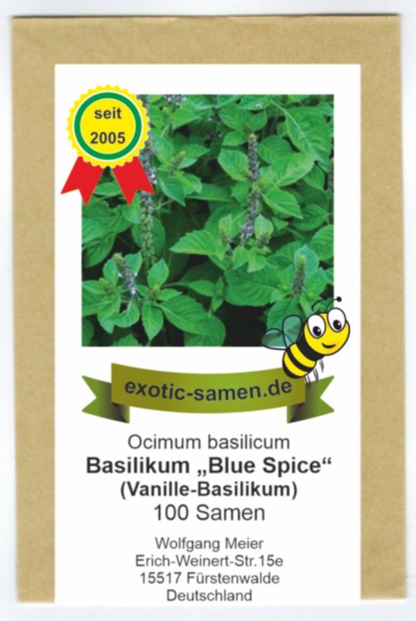 Ocimum basilicum - Vanille-Basilikum - ähnlich Blue Spice - 100 Samen