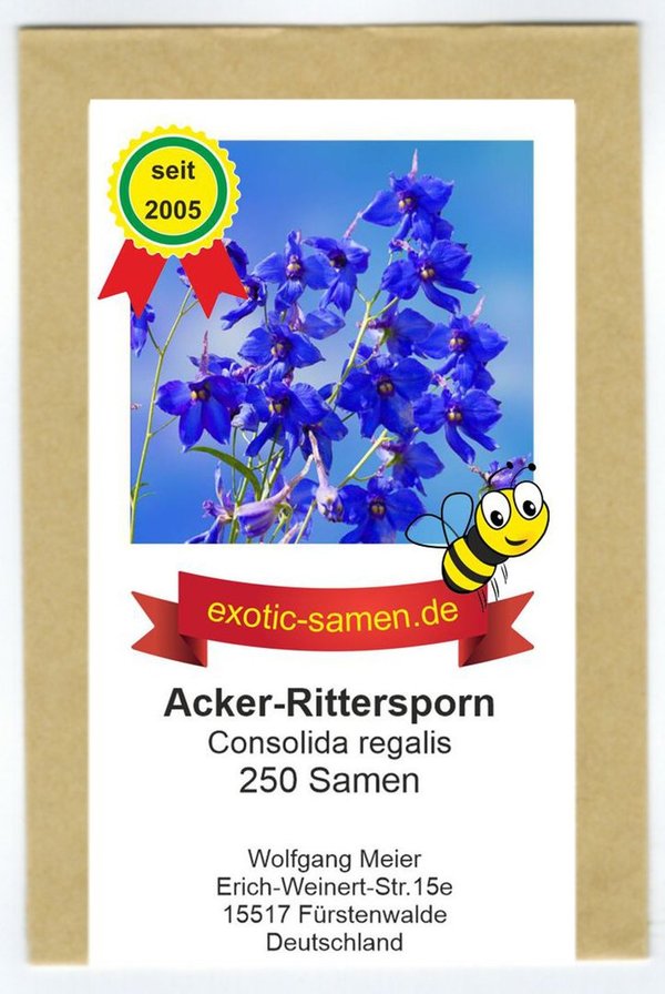 Acker-Rittersporn – Feldrittersporn – Consolida regalis – Insektenmagnet – 250 Samen